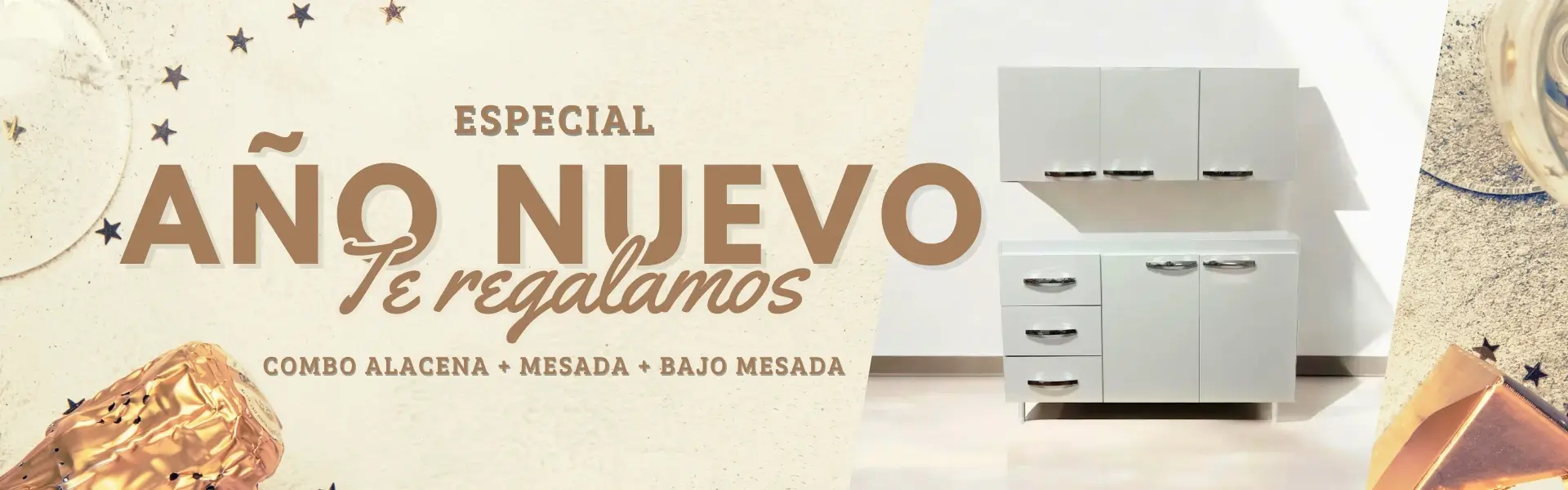 Especial Año Nuevo - Te regalamos Combo Alacena + Mesada + Bajo Mesada