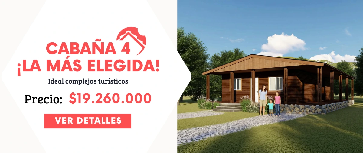 Cabaña 4 ¡La Más Elegida! - Ideal complejos turísticos - Precio: $19.260.000