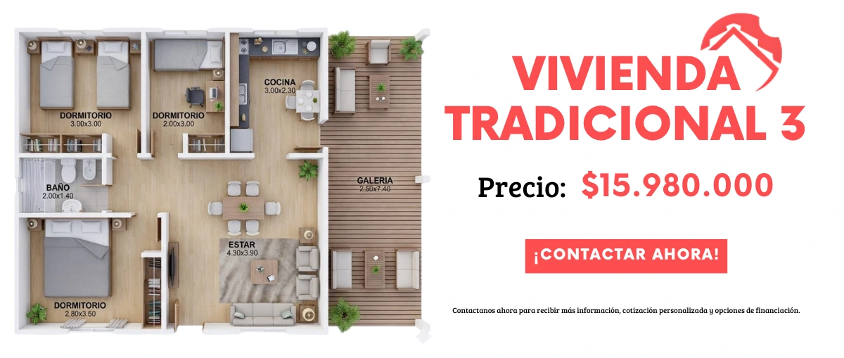 Vivienda Tradicional 3 - Precio: $15.980.000 - ¡Contactar Ahora!