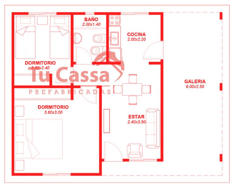 Plano de VIVIENDA TRADICIONAL 1