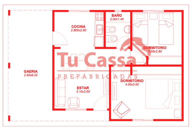 Plano de VIVIENDA TRADICIONAL 2