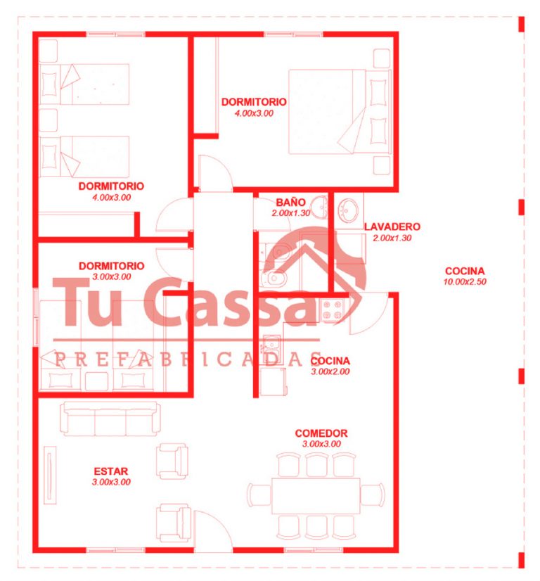 Plano de VIVIENDA MINIMALISTA 3