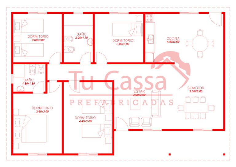 Plano de VIVIENDA TRADICIONAL 6