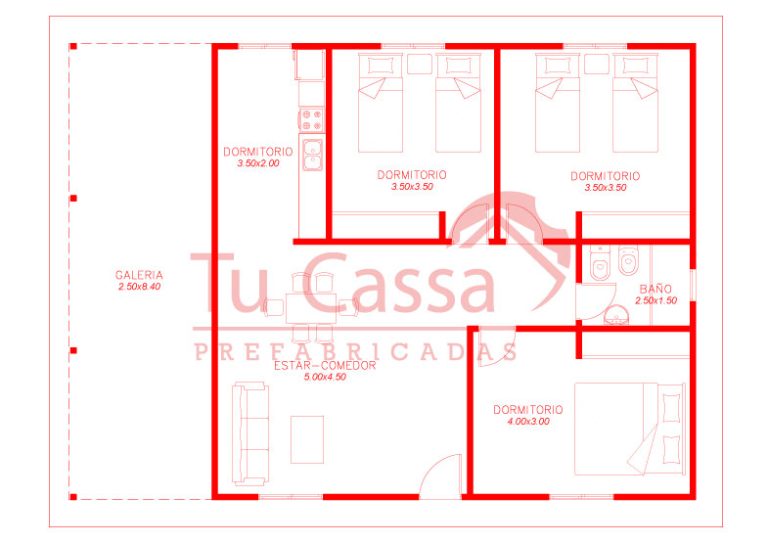 Plano de VIVIENDA TRADICIONAL 9